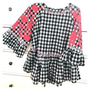 Embroidered Gingham Top from Anthropologie